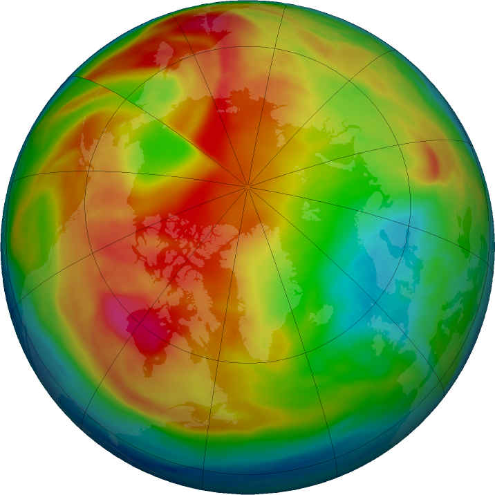 Arctic ozone map for 02 February 2017